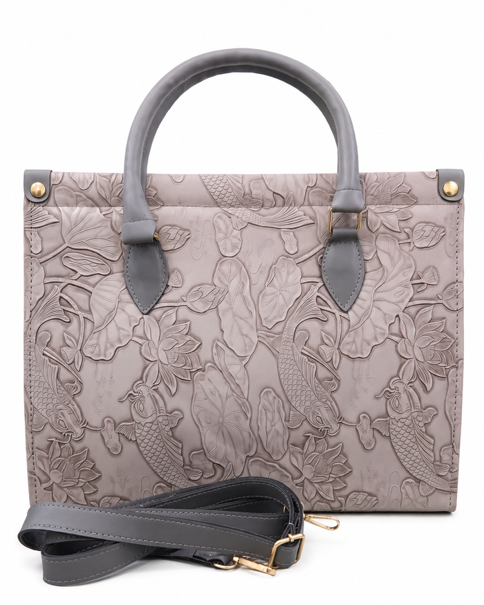 Luxe Embossed Botanical Tote Bag – China Imported