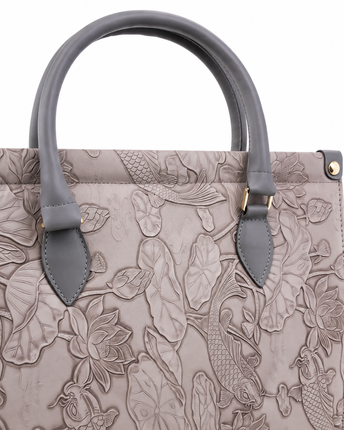 Luxe Embossed Botanical Tote Bag – China Imported