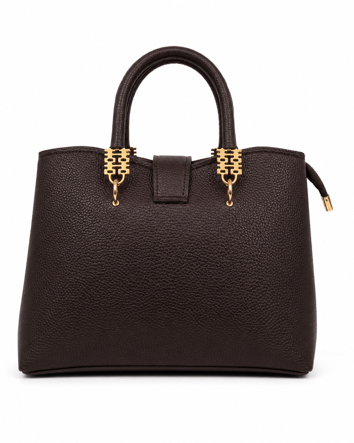 China Imported Structured 3-Piece Tote Handbag Set – Chocolate Brown