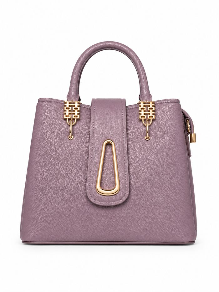China Imported Structured 3-Piece Tote Handbag Set – Dusty Mauve