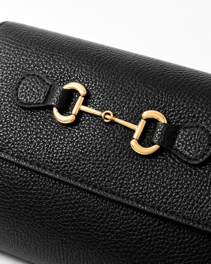 Black Textured Chain Crossbody Bag – China Imported