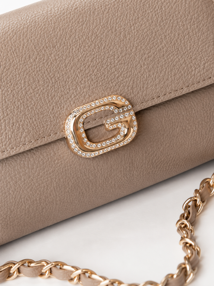 Taupe Pebbled Chain Crossbody Bag – China Imported