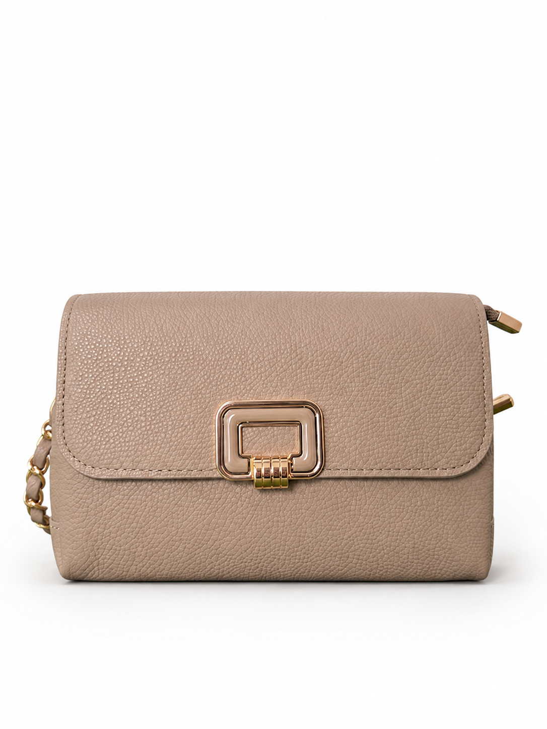 Taupe Rectangle Buckle Crossbody Bag – China Imported