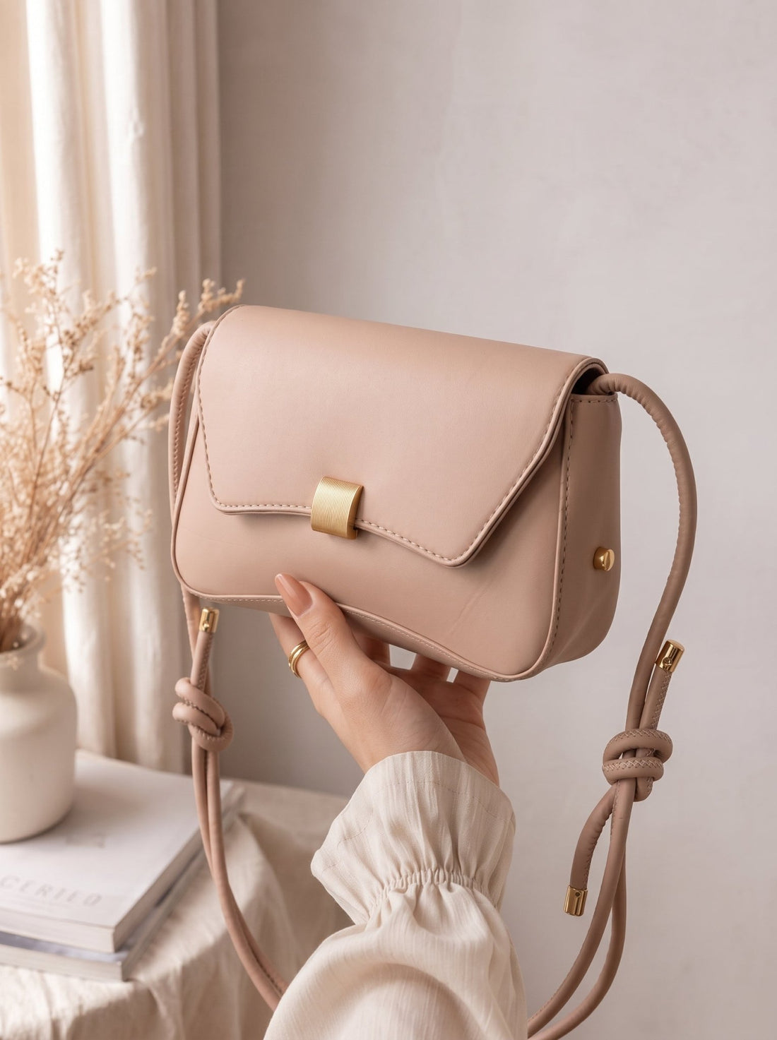 Nude Envelope Flap Crossbody Bag - ZN Stores